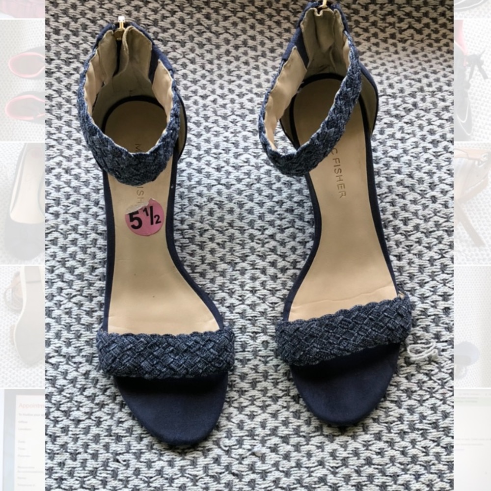 Marc Fisher blue Wedge Sandals